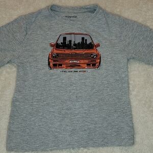 Mayoral Grey Tee with Orange Car Graphic